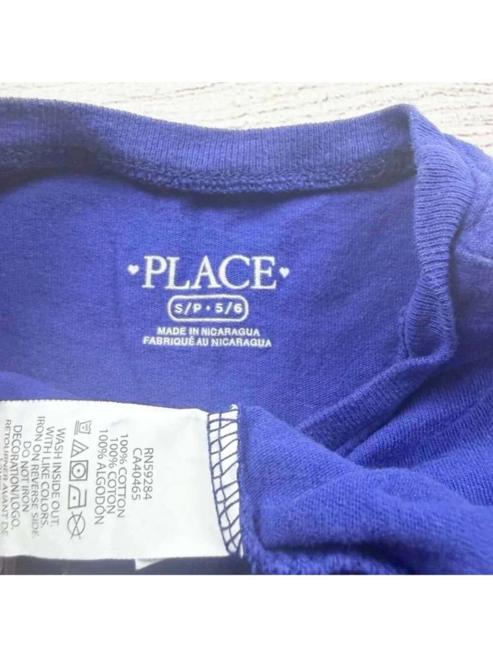 Children's Place Girls Ice Skating Graphic Blue Long-Sleeve Tee S 5-6